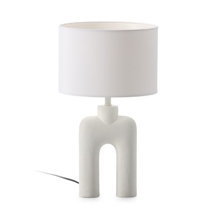 Lámpara de Sobremesa sin pantalla 18x6,5x37,5 Metal -- Blanco Lavado