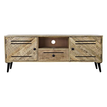 Mueble Televisión Madera Mango Natural Estilo Étnico, 150 cm