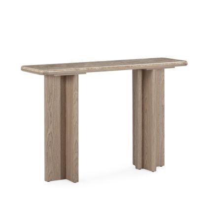 Consola 120x35x80 DM/Chapa de Álamo/Marmol Emperador -- Marrón/Marrón