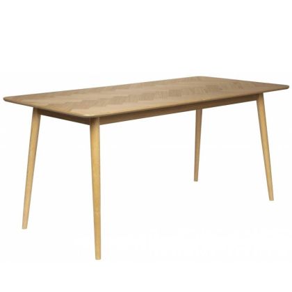 Fabio Rectangular Oak Wood Dining Table, 160 cm