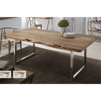 Mesa Comedor Madera Metal Industrial Natural,180 Cm