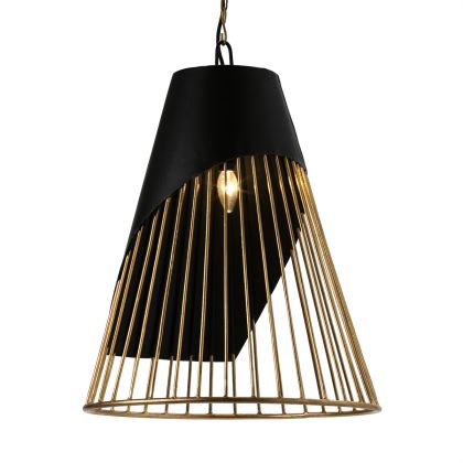 Ceiling Lamp 52x52x69 Gold/Black Metal
