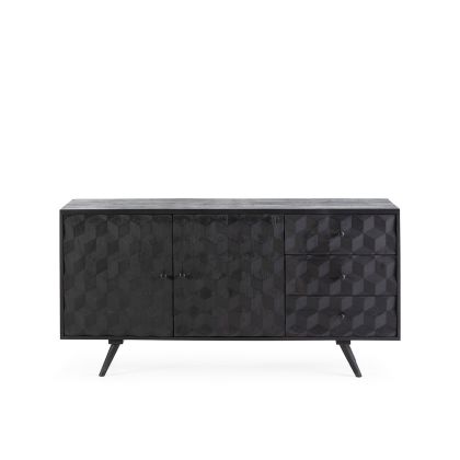 Aparador moderno en madera de mango negro.