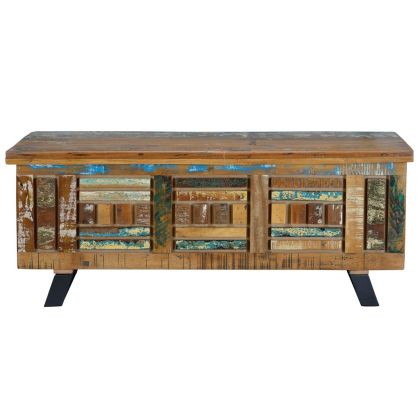 Baúl madera multicolor tapa superior