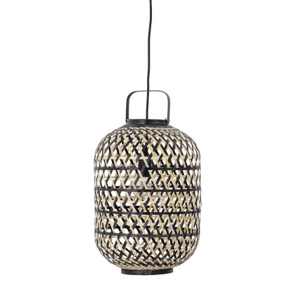 Lámpara Techo Colgante Escandinavo Bambú Natural Negro