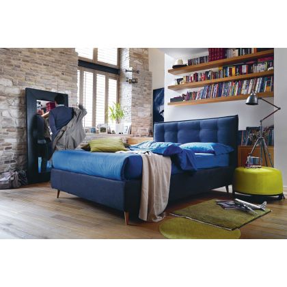 Cama Tapizada Canapé Azul