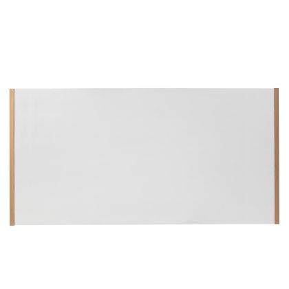 Headboard 190x3x90 White Wood/Gold Metal