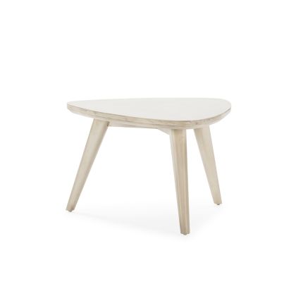 Coffee Table 65x55x42 Cedar Wood -- Whitewashed