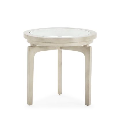 Mesa Auxiliar Redonda Blanca