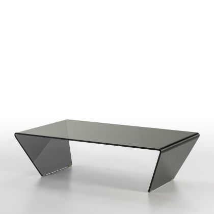 Mesa De Centro Diseño Moderno, Cristal Ahumado, 120