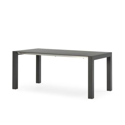 Mesa Comedor Extensible Estilo Moderno Gris Mate, 174/219 Cm