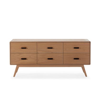 Sideboard 160x50x75 Cedar Wood -- Natural/Black
