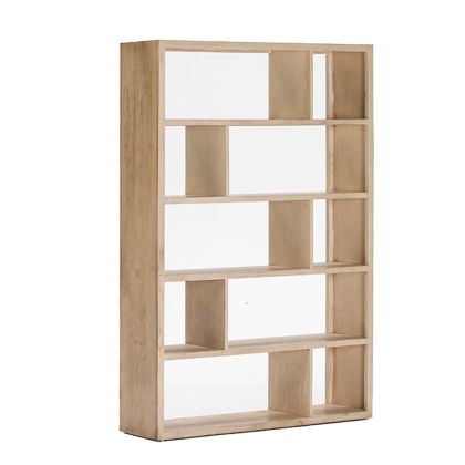 Veiled White Wood Shelving Unit 120x34x180