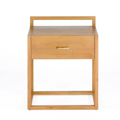 Bedside Table 50x40x60 Cedar Wood -- Natural