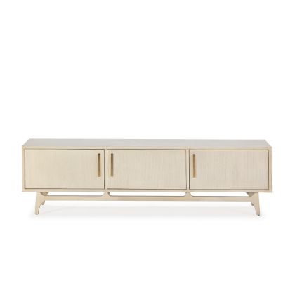 TV Stand 160x40x45 Cedar Wood/Metal -- Veiled White/Golden TV Stand 160x40x45 Cedar Wood/Metal -- Veiled White/Golden