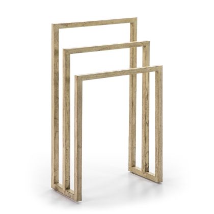 Towel Rack 55x27x93 Veiled White Wood