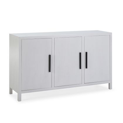 Aparador nórdica en madera de cedro blanco y metal negro.