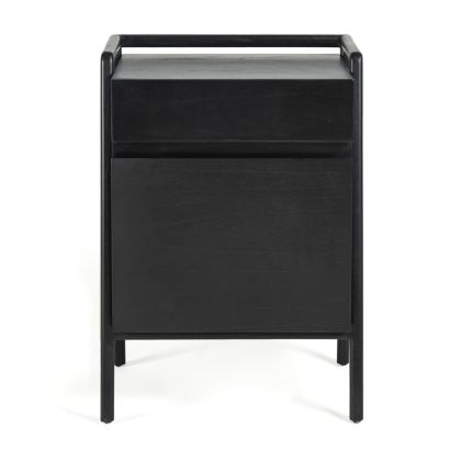 Nightstand 50x40x70 Cedar Wood -- Black