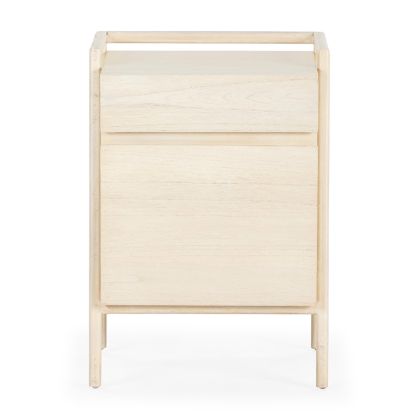 Nightstand 50x40x70 Cedar Wood -- Veiled White