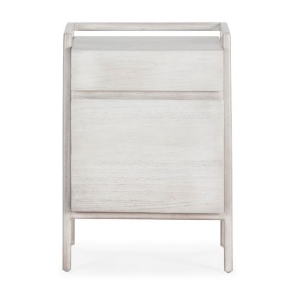 Bedside Table 50x40x70 Cedar Wood -- Veiled Grey