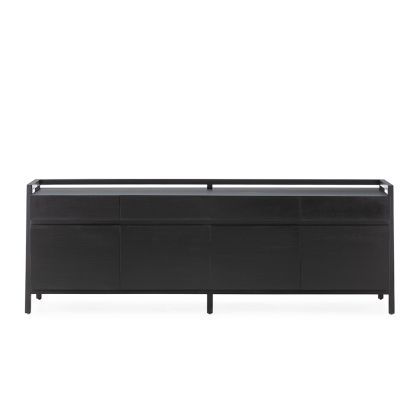 Sideboard 180x50x62 Cedar Wood -- Black