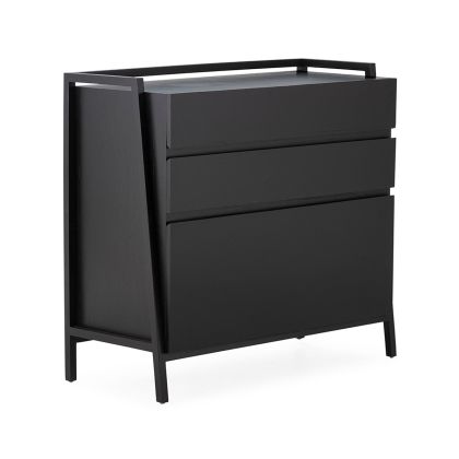 Cómoda Moderna en Madera de Cedro negra.