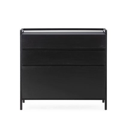 Chest of drawers 108x46x98 Cedar Wood -- Black