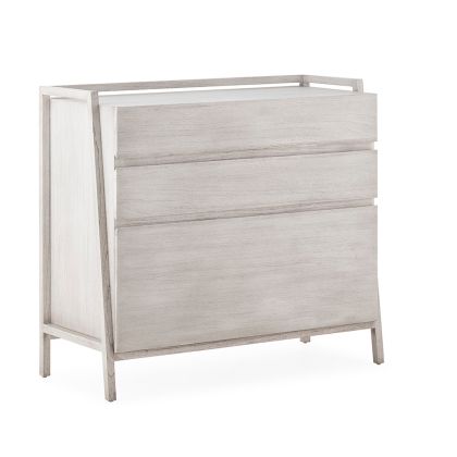 Cómoda o Mesita nórdica en madera de cedro gris velado.