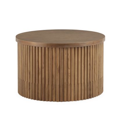Coffee Table 80x80x50 Cedar Wood -- Natural