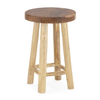 Stool 40x40x60 Teak Wood -- Natural