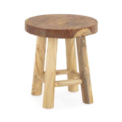 Stool 40x40x45 Teak Wood -- Natural