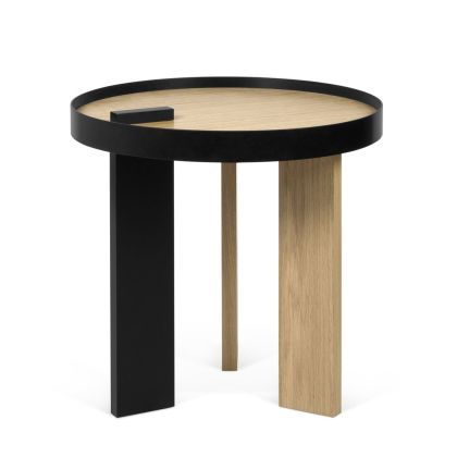 Mesa Auxiliar Diseño Moderno Madera Negro, 50 cm