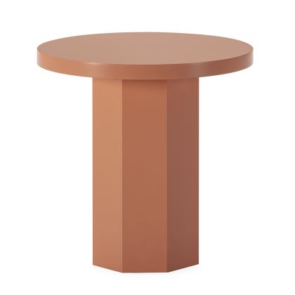 Side Table 60x60x60 Wood -- Terracotta