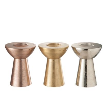 portavelas cobre, oro, plata