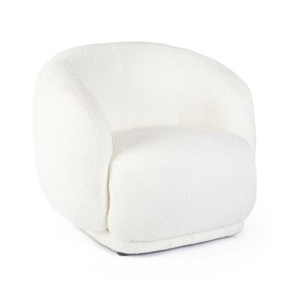 Sillón Tecla Tejido Efecto Bouclé Madera, 93 Cm