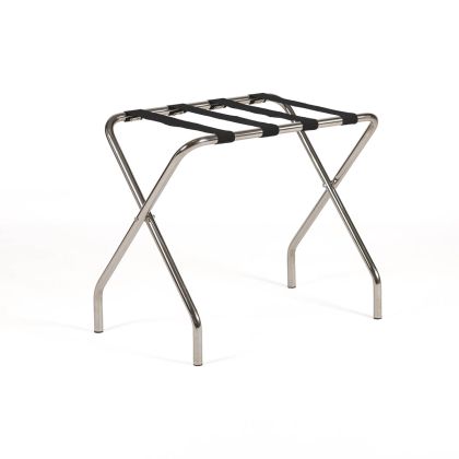 Luggage Rack 40x60x54 Metal/Rope -- Chrome/Black