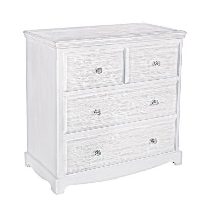 Opaque White 4-Drawer Chest, 80 Cm