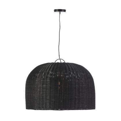 Lámpara de Techo 65x65x46 Ratán -- Negro