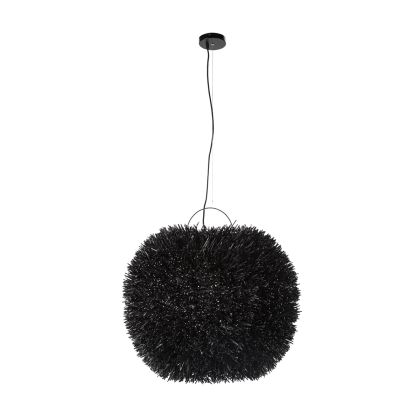 CEILING LAMP 80x80x80/200 BLACK RATTAN