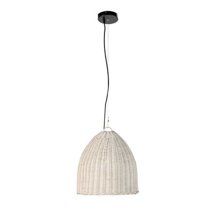 Ceiling Lamp 35x35x35 Rattan -- White