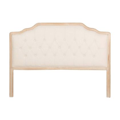 Tufted Linen Wood Headboard, 160x4x120 Cm