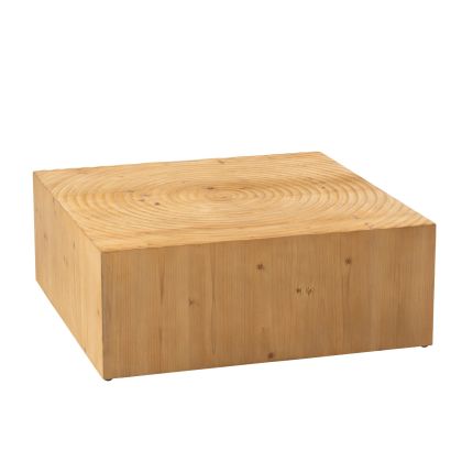 Mesa centro Cuadrada Diseño Nórdico Madera Natural, 80 cm