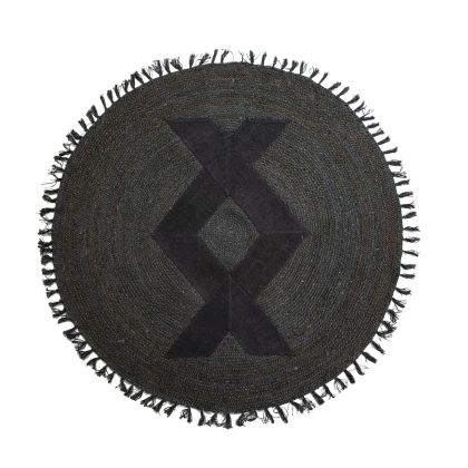 Alfombra 200x200 Yute Negro
