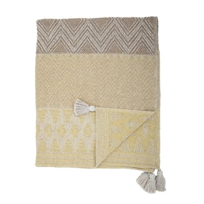 Plaid Varios Estampados Ocre, 160 x 130 Cm