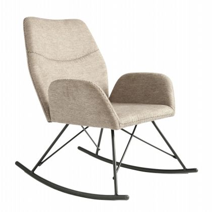Mecedora Tejido Gris Hierro, 66 Cm