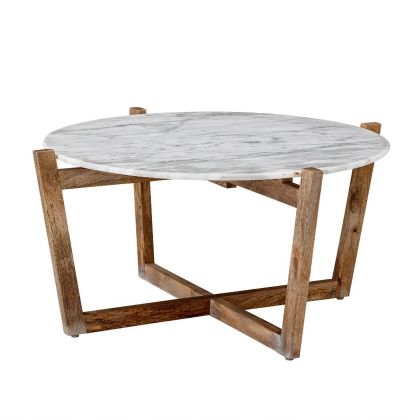 Mesa De centro Vintage Mármol/Madera  Salón, 85 Cm