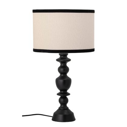 Lampara Sobremesa Vintage Madera Negro Ø 30