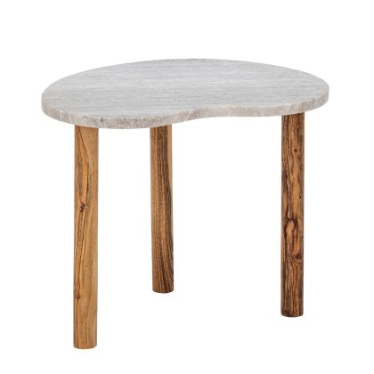 Mesa Auxiliar Vigdis Madera Mármol 51 Cm