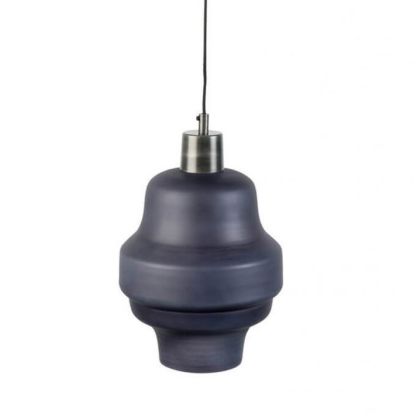 Lámpara de techo moderna disponible en varios colores con la pantalla de vidrio pintado con aerosol, el portalámparas está chapado en zinc.