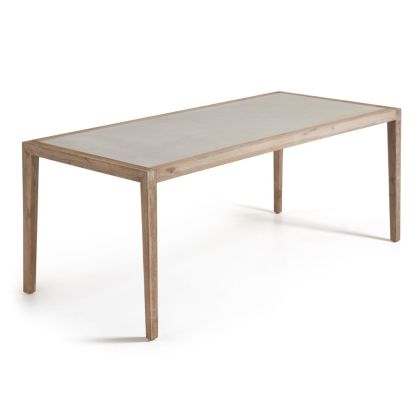 Mesa Comedor  Rectangular Policemento Madera, 200 Cm